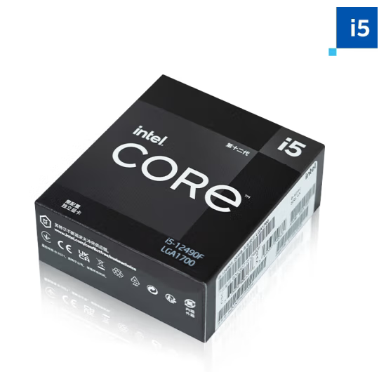 Intel 12Th Generation Core I5-12490F Boxed Original Package, Brand New with 3-Year Warranty, Performance Stronger Than 12400