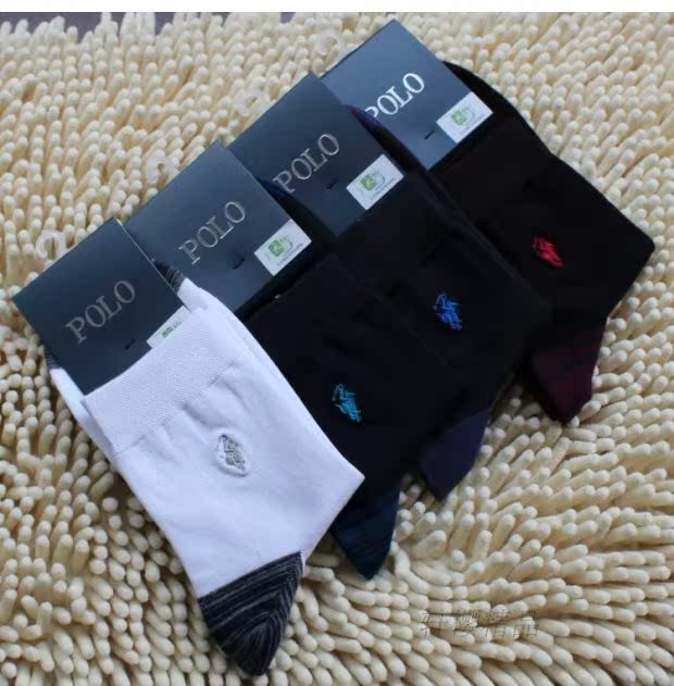 POLO vớ chính hãng nam cao cấp kinh doanh vớ đen trong ống tre khử mùi sợi mùa thu và mùa đông nam vớ da chân