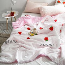 Just Good Summer Cover Thin Blanket One Meter Five Summer Cool Quilt Single Piece Air Conditioning Quilt Washed Cotton Machine Washable Single Double