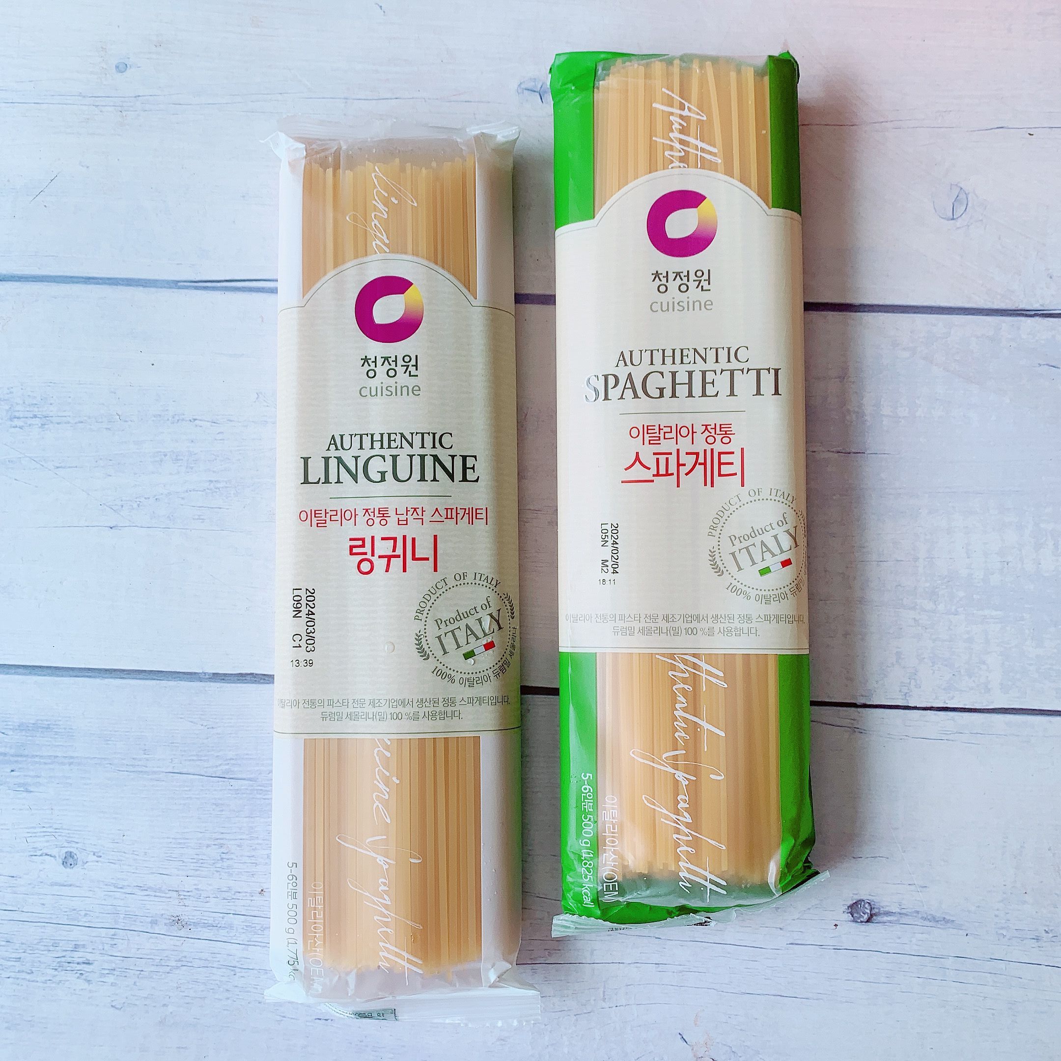 Korea imports clean garden pasta Western food traditional noodles face flat flour 500g