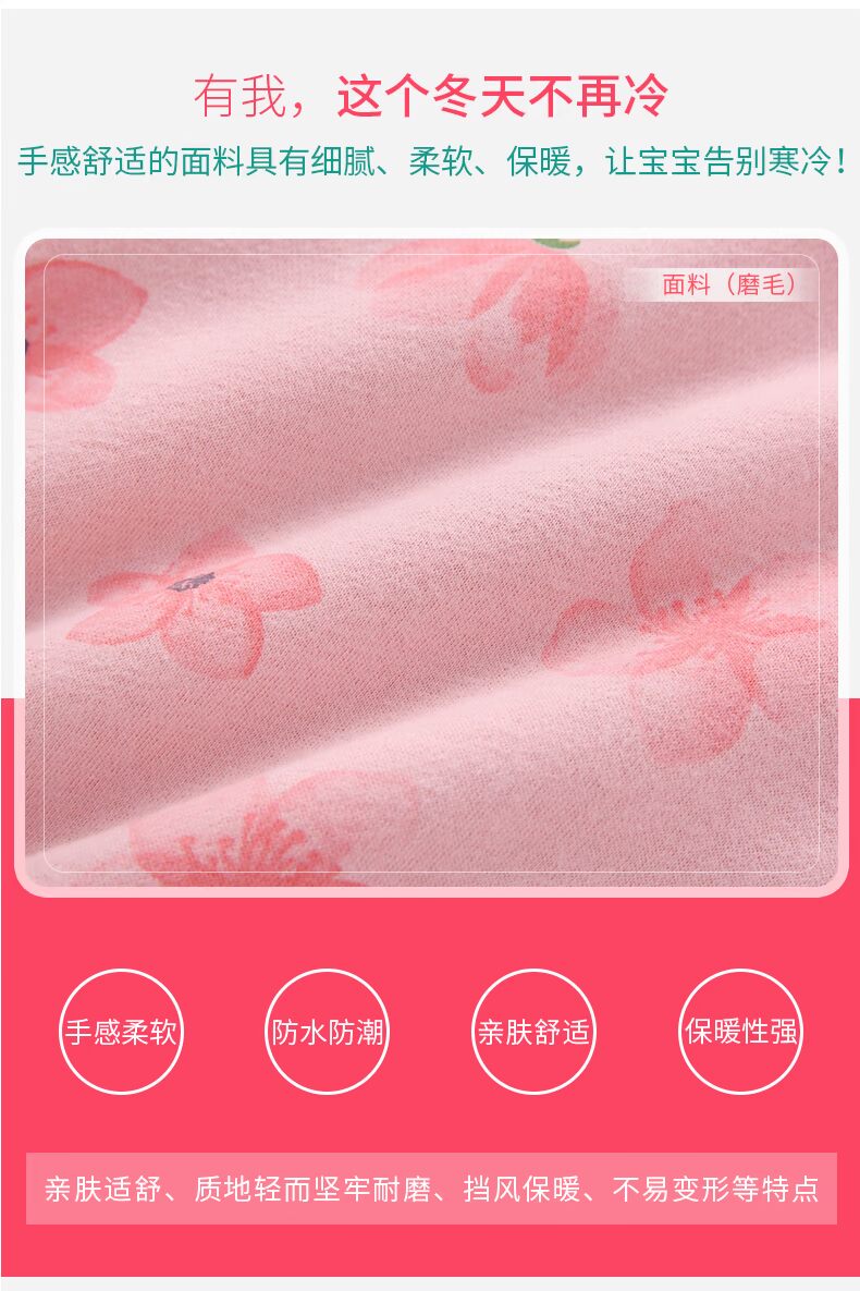 Jerry Biebi Nữ Baby Winter Một năm tuổi Áo trẻ em mùa đông Trẻ em mặc 0-6 Girls Plus Áo khoác nhung dày áo phao mùa đông bé gái