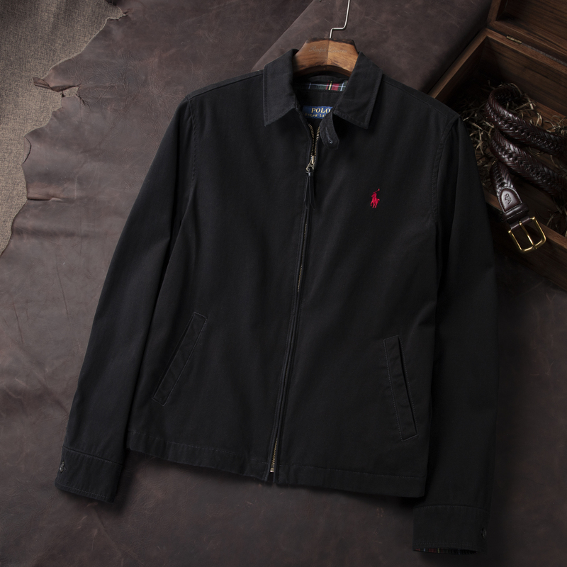 Authentic North American Ralph Lauren Autumn/Winter High-End Jacket for Senior Officials, Pure Cotton, Turn-Down Collar, Retro Casual Men's Outerwear Authentic North American Ralph Lauren Autumn/Winter High-End Jacket for Senior Officials, Pure Cotton, Turn-Down Collar, Retro Casual Men's Outerwear