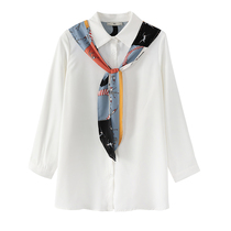 Shang Show Big Code Womens Dress 2022 New Fat Mm Shirt Woman White Design Sensation Foreign Air Weight Reduction and Thin Spring Clothing Blouse