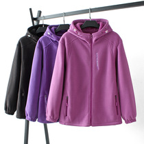 Shangxiu plus-size womens clothing 2022 autumn and winter hooded composite polar fleece sweater 5XL thickened casual jacket tide