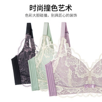 Shangxiu 2021 summer plus size womens bra no steel ring anti-sagging slightly fat MM sexy lace latex underwear