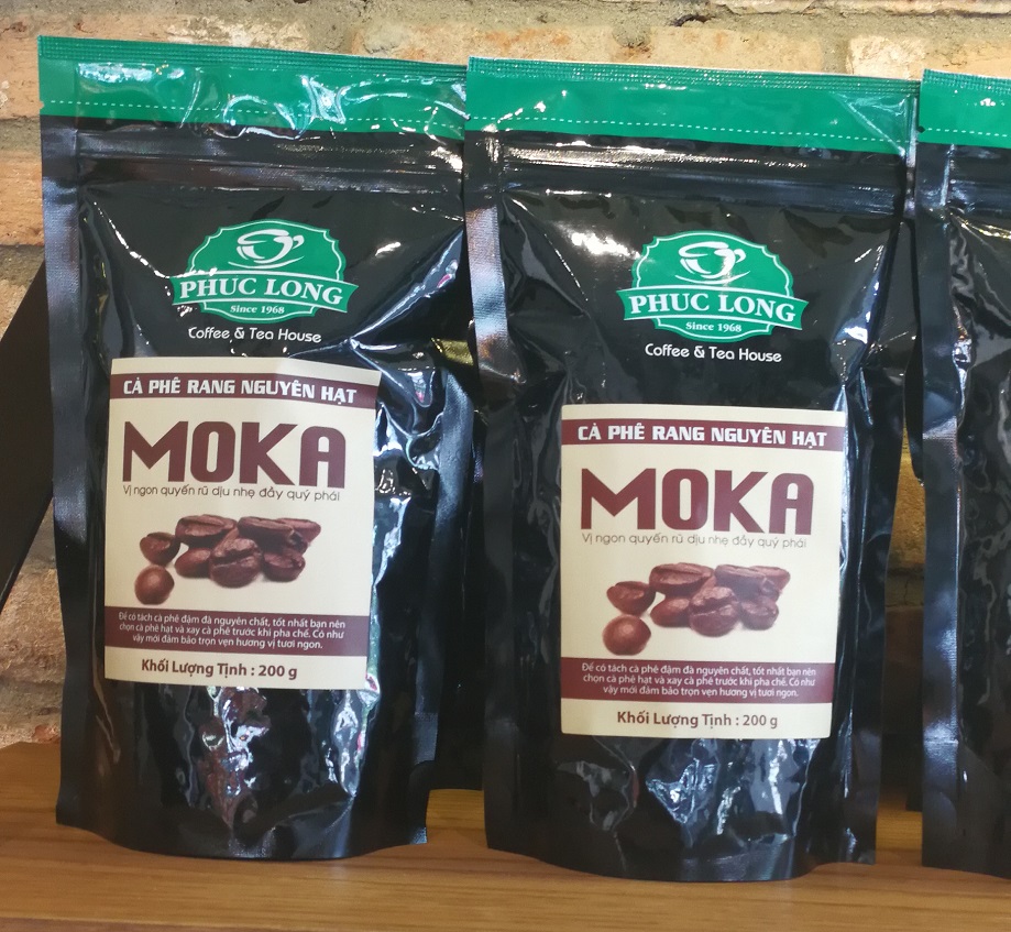 Vietnam PHUC LONG Fulong MOKA coffee beans mocha coffee Vietnam coffee beans 200g grindable powder