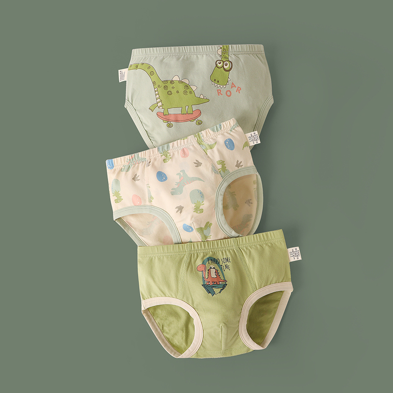 Baby Underwear Pure Cotton Category a 4-6 Years Old Kidsren's Briefs Kids Baby Cartoon Dinosaur 5A Antibacterial Boys Shorts