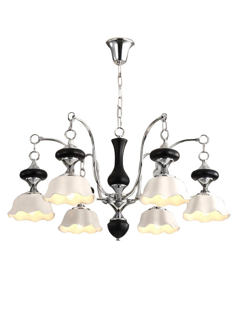 French retro style handmade ceramic living room multi-head chandelier, Nanyang style medieval bedroom chandelier, modern dining room chandelier