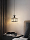 Light luxury style bedroom bedside small chandelier post-modern minimalist bar entrance light room single-head hanging wire crystal lamp