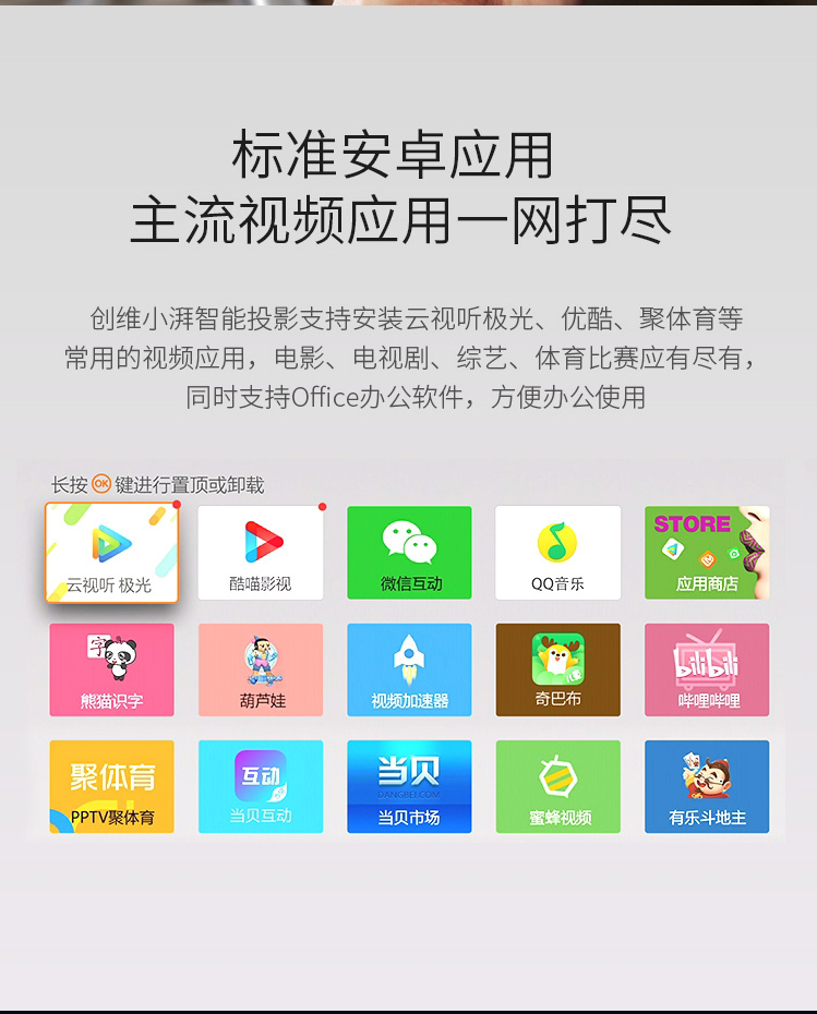 Máy chiếu micro Skyworth P1pro mini mini cầm tay nhỏ không dây wifi thông minh điện thoại di động máy chiếu