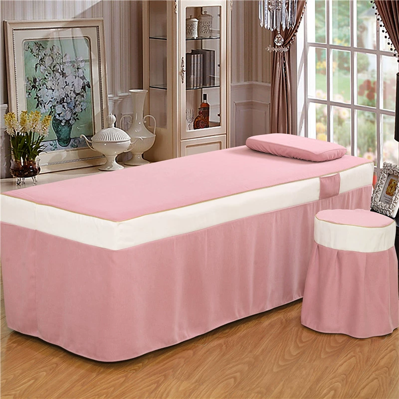 Beauty bedspread duy nhất mảnh chăm sóc sắc đẹp thẩm mỹ viện Body giường massage với một lỗ trên một giường đặt tối giản đặc biệt châu Âu - Trang bị tấm mẫu ga giường spa