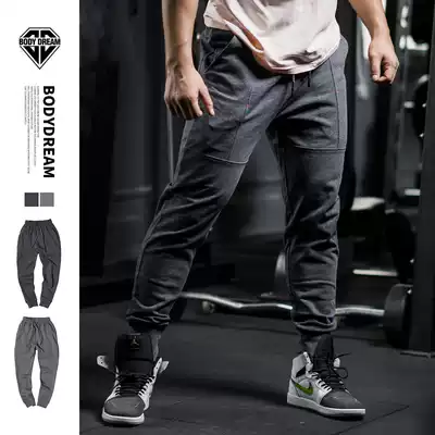 BodyDream Bodybuilding station shut up small feet sweatpants Men's sports and leisure pure cotton trousers running pants slim pants