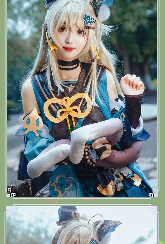 Genshin Tác Động cos Yan Yumao Bạn Tề Liangliang cosplay nữ trò chơi trang phục phim hoạt hình Bộ C phù hợp với nguyên bộ còn hàng