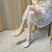 GAIAIER famous Princess Wind ~ 2022 High-end Customized Water Drill Butterfly Knot 100 lap high heel womens single shoes