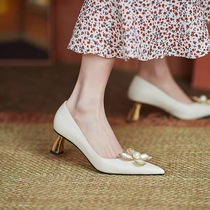 GAIAVER light and luxurious style aristocrat gentle and fragrant ~ new genuine leather womens shoes with online red temperament single shoes