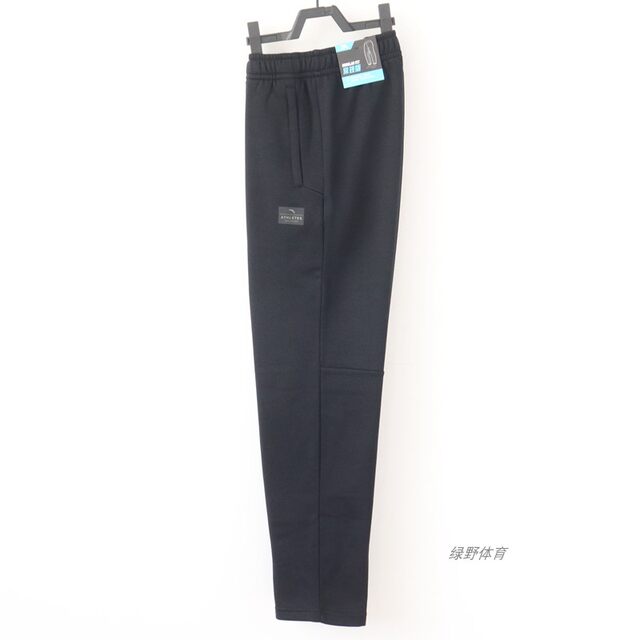 ANTA men's trousers autumn and winter velvet warm, breathable and comfortable straight casual knitted sports pants 152447326N