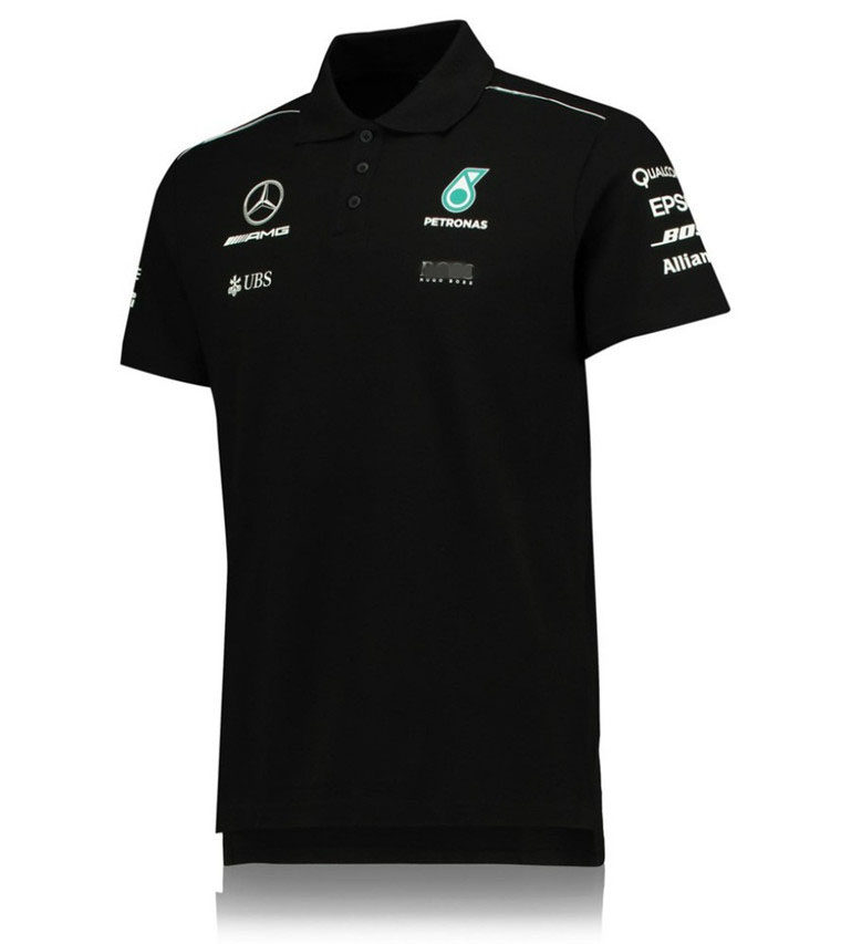 F1 race car suit AMG fleet work 2017 men's short sleeves turnover T-shirt POLO shirt car memes