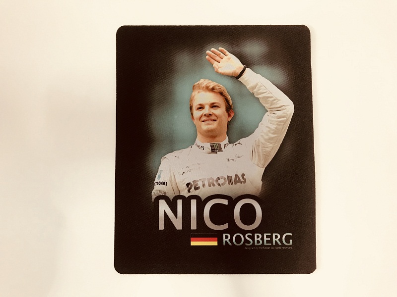 F1 NICO Rosberg world champion Mouse Pad Computer Perimeter Souvenir Sprint Premium