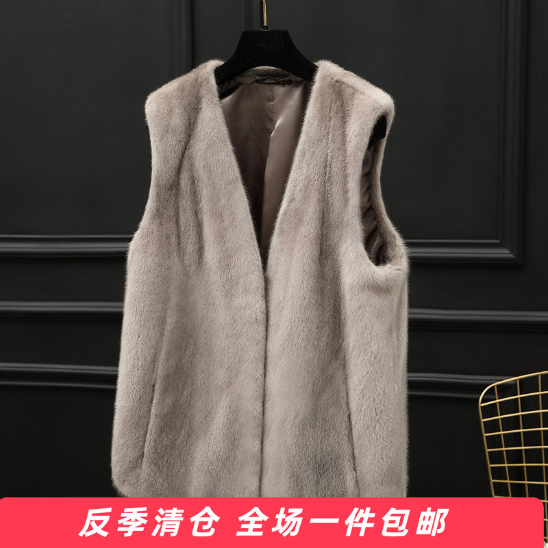 Mink Fur Vest Jacket for Women, Whole Mink Fur Short Vest, Small Female Mink Fur 2025 Winter Jacket New Style