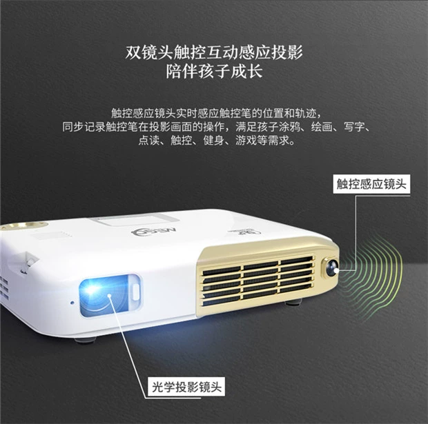 Meigao G20PRO Phiên bản doanh nghiệp 3D Smart 4K HD WIFI Office Mini Home Theater Máy chiếu tương tác - Máy chiếu