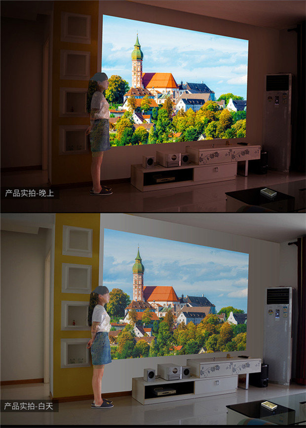 Máy chiếu mini MEGO Migao M3 Home HD 1080P Rạp hát tại nhà Không dây Văn phòng Micro - Máy chiếu