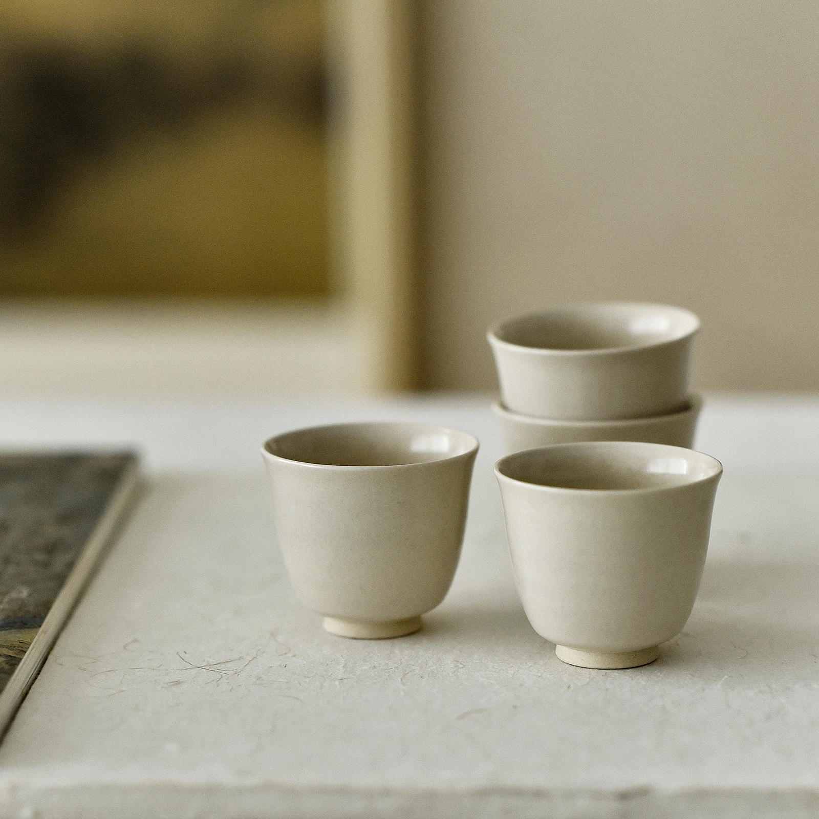 -Taoyuan Daily-Rice Pulp White Small Pint Cup Teacup Hidden Mountain