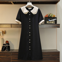 Shopping mall withdrawal cabinet womens clothing cut brand discount summer new double collar careful machine large size dress small black skirt