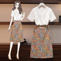 Shopping mall withdrawal cabinet womens clothing cut brand discount size flower lace skirt Platycodon grandiflorum first love MORI series set summer