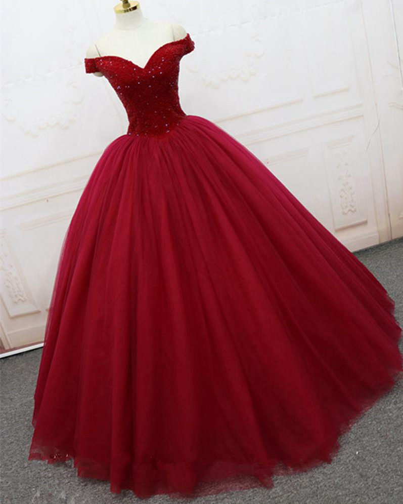 2022 one-shoulder wine red wedding dress bride toast dress tutu skirt shows thin temperament ladies trailing dress