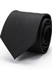 Matte Black Silk Hand-Tied Tie for Men, Business Formal Wear, Groom's Wedding, Solid Color Black Mulberry Silk Tie