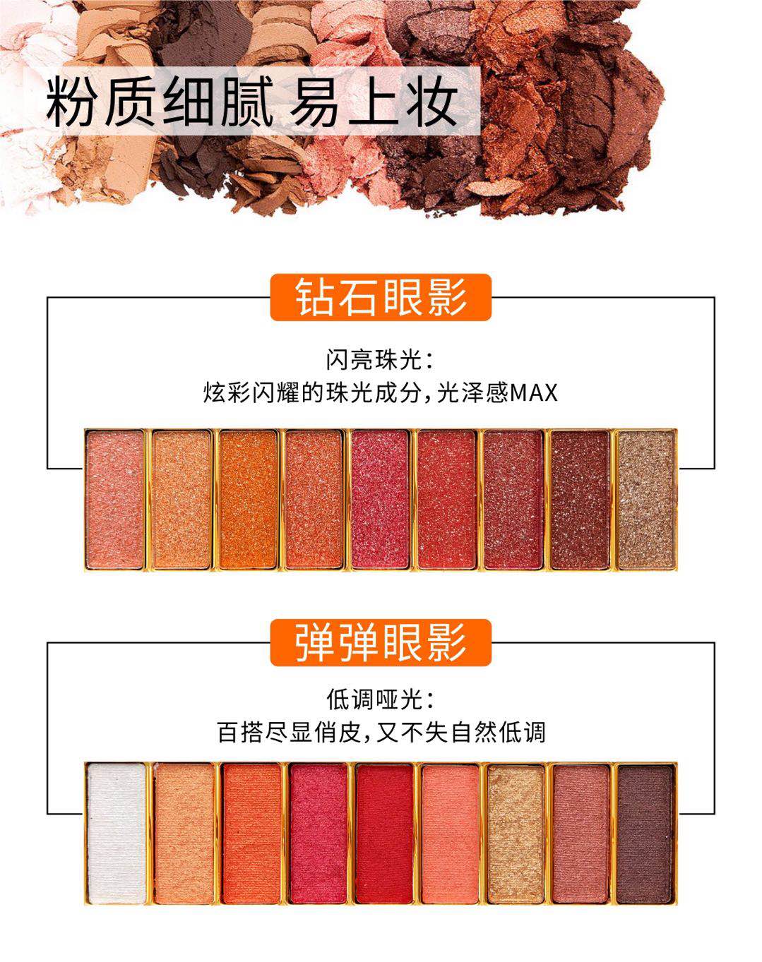 [Mua một tặng hai] Vini mang 9 màu phấn mắt màu vàng kim cương tráng men lấp lánh ánh mắt ngọc trai cuối cùng - Bóng mắt bảng mắt juvia's nubian