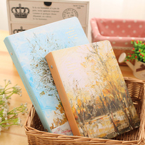 Creative Cute Live Page Clip Housing B5 9 Holes Notepad A5 6 Holes Loose-leaf Moto Detachable Hard Leather Thickened Hand Tent Undergraduate Students Learn Benson Korea Small Clear New Loose-leaf Notebook Stationery