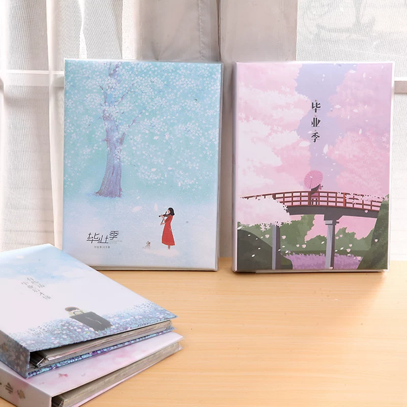 Retro photoalbum for students, tear-off sheet, for secondary school