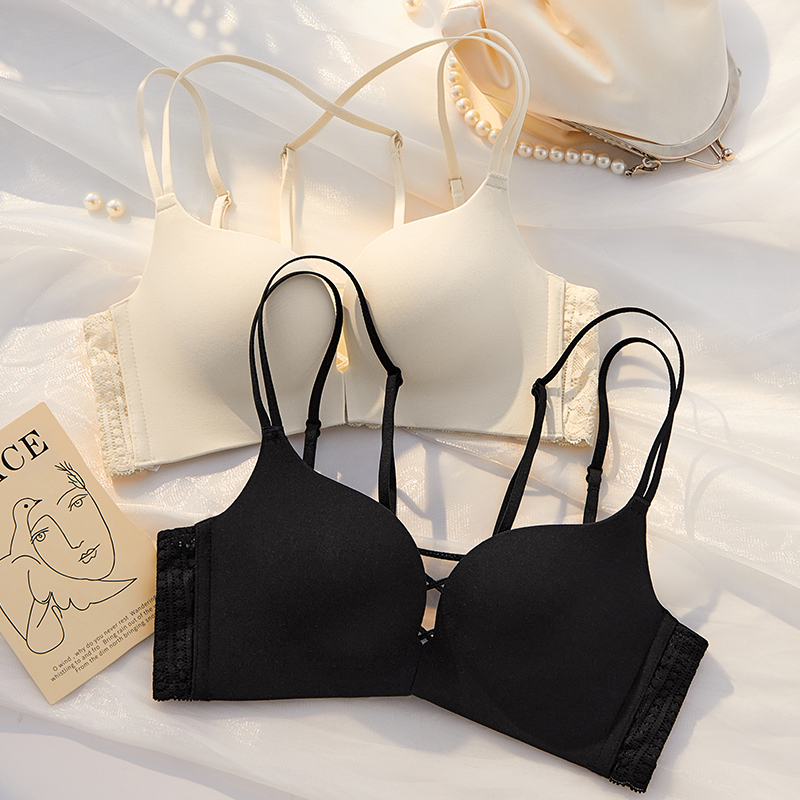 Front buttoned lingerie women's small breasts gather without marks on the back bra to collect the secondary milk anti-sagging 2021 new exploits