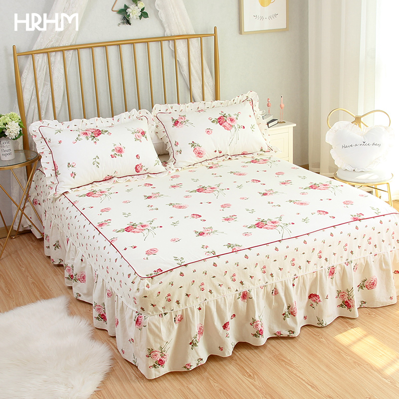 HRHM Home Textiles Bedding Linen Bed Hood Bed Skirt Single Piece Pure Cotton 1 5 1 8 m Princess Bed Hat