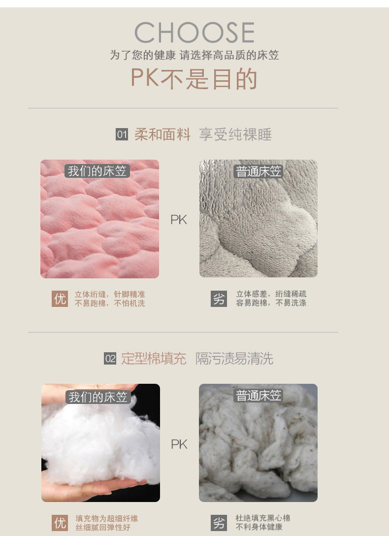 Giường nhung pha lê HRHM 笠 dày ấm chống trượt nệm mền bông bông Simmons bảo vệ trải giường bao phủ giường 	ga chun trải giường 2mx2m2	