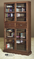   Jazz rack Luxury solid wood walnut 364 type CD record Blu-ray cabinet can be customized bookcase