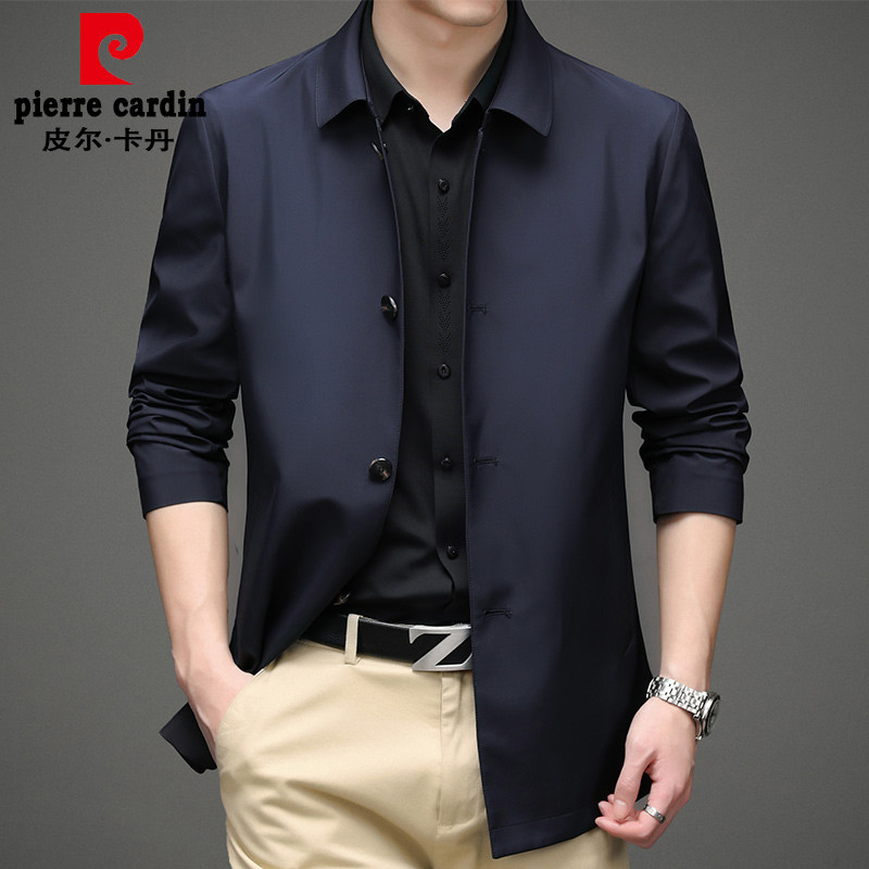 Pilkardan middle - aged coat male Spring Autumn 2023 new middle - aged spring dress middle - aged father wears thin