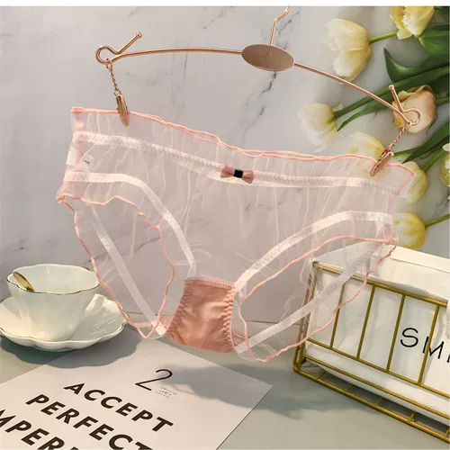 Модное розовое нижнее белье, штаны с бантиком, милые быстросохнущие трусы