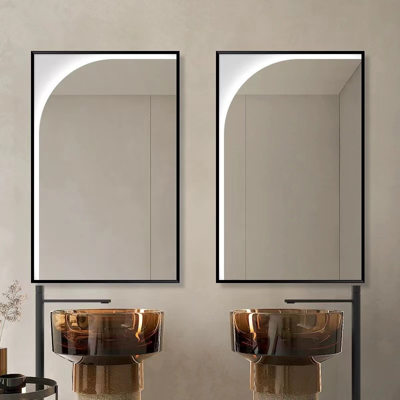 Toilet minimalist modern dresser Mirrors Rectangular Toilet Stickup Wall Separate Hanging Wall Custom Size Bathroom Mirror-Taobao