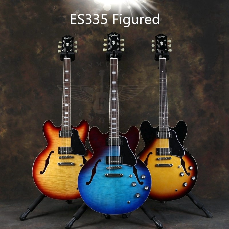Flying piano line Epiphone ES335 Figured F hole hollow jazz guitar electric guitar