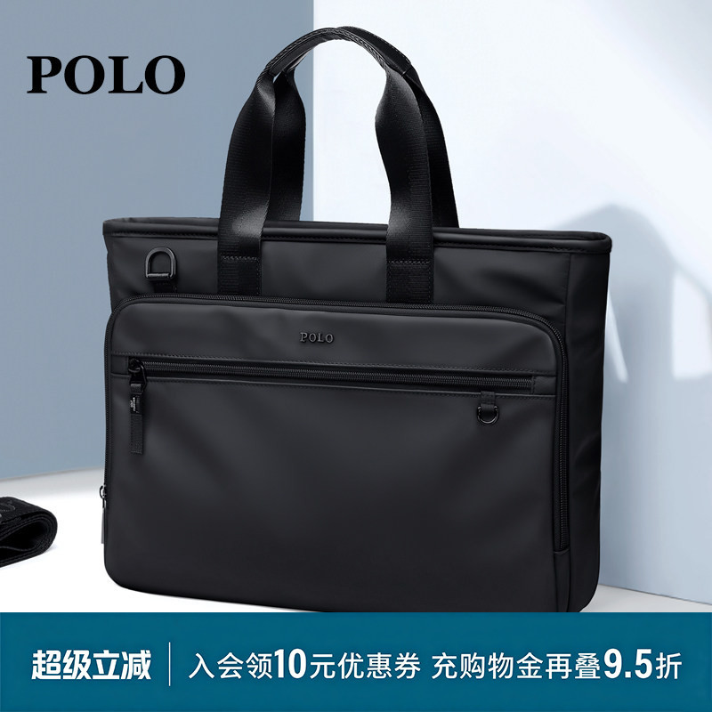 Polo Handbag Men's Business Briefcase Casual Simple Computer Bag Commuter Document Bag Large Capacity Crossbody Bag Polo Handbag Men's Business Briefcase Casual Simple Computer Bag Commuter Document Bag Large Capacity Crossbody Bag