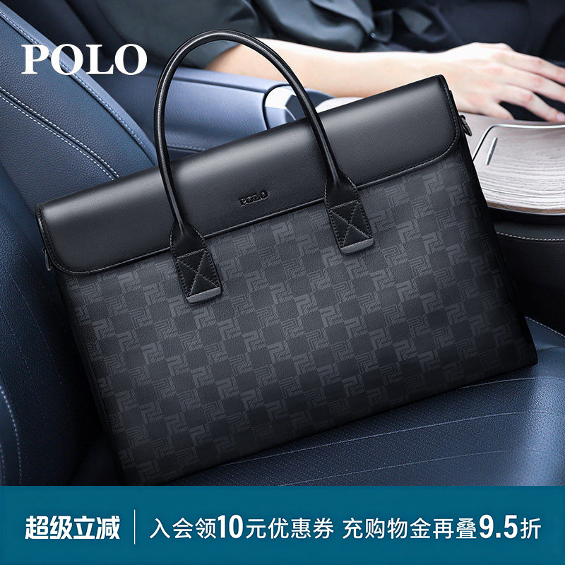 Polo Men's Handbag, Business Briefcase, Computer Bag, Work Bag, Large-Capacity Business Bag for Commuting and Business Trips Polo Men's Handbag, Business Briefcase, Computer Bag, Work Bag, Large-Capacity Business Bag for Commuting and Business Trips