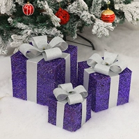 Фиолетовый + серебряная лента со светом