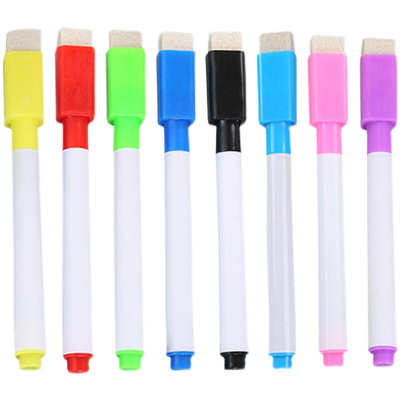 Colorful Core Whiteboard Pens for Children, Erasable Drawing Pens, Water-Based Markers, Easy-To-Erase Baby Watercolor Pens for Writing and Doodling