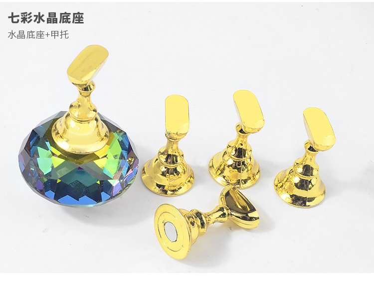 Dụng cụ làm móng Clay Amethyst Crystal Gem Base Crystal Card Board Lotus Block Tập thể dục Pink Pink - Công cụ Nail vẽ cọ bản