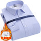 Nanjiren Warm Shirt Men's Long-sleeved Business Middle-aged Loose Non-ironing Striped Workwear Plus Velvet Thick Shirt Winter