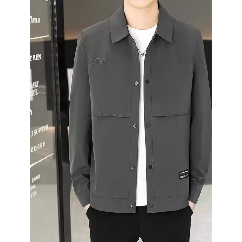 Jeep High-End Jacket Men's Spring and Autumn 2026 New Large Size Loose Business Casual Men's Lapel Jacket Jeep High-End Jacket Men's Spring and Autumn 2026 New Large Size Loose Business Casual Men's Lapel Jacket