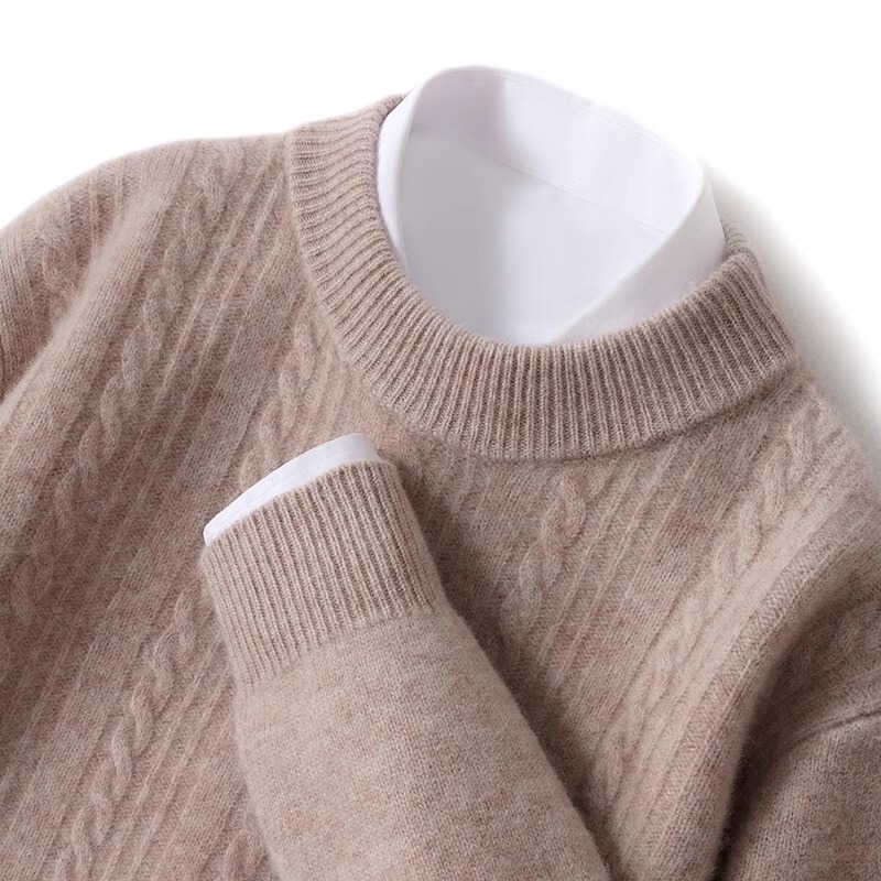 Jeep Jeep Half-Turtleneck Pure Wool Sweater Men's Autumn and Winter Thickened Large Size High-End Business Casual Men's Sweater