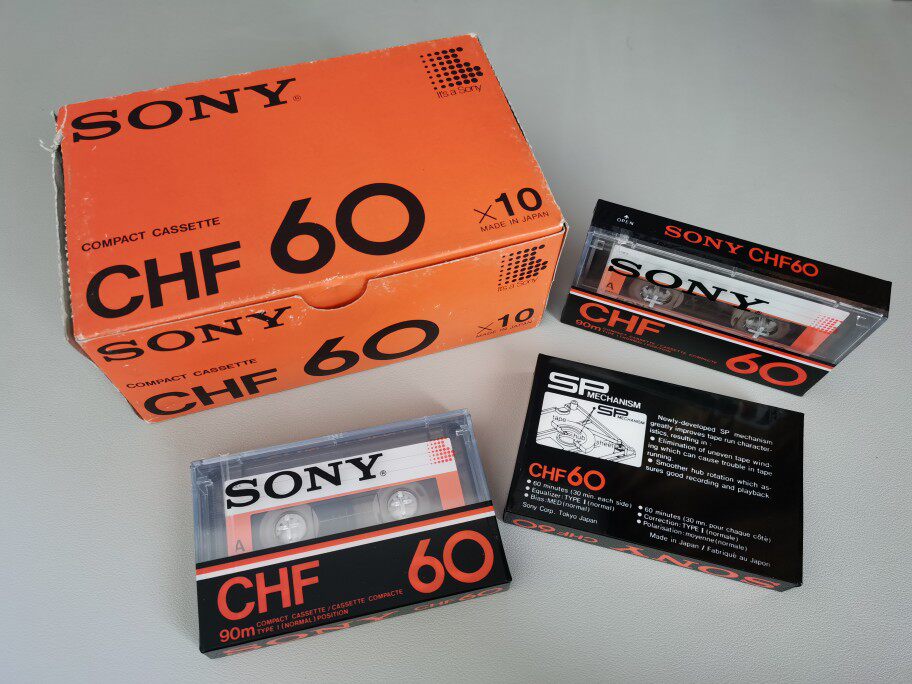 Подлинная совершенно новая пустая кассета Sony аудиокассета SONY совершенно новая нераспечатанная подлинная Sony CHF60 Изображение 1